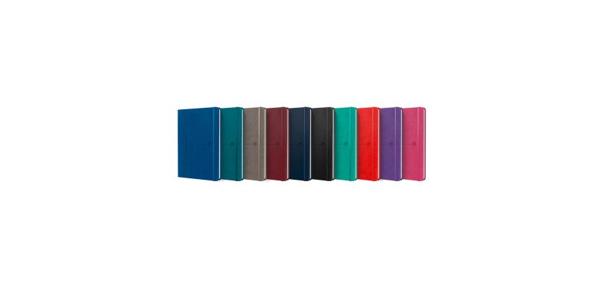 Carnet broché Signature Oxford A5 assorti ligné 6mm - 160 pages