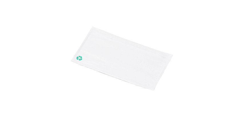 Bolsas-sobres autoadhesivos portadocumentos papel eco transparente 230 x 125 mm - Caja de 1000