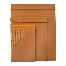 Sobres acolchados con burbuja de papel kraft marrón 150x215 Ecomax - Caja de 100