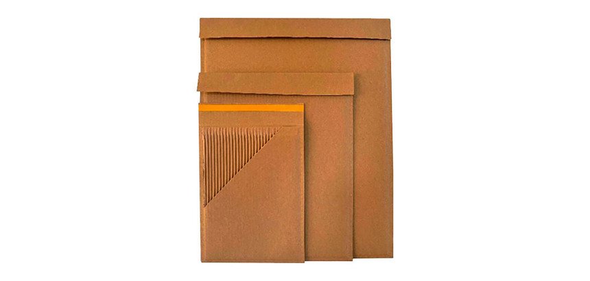 Sobres acolchados con burbuja de papel kraft marrón 220x340 Ecomax - Caja de 100