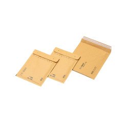 Sobres acolchados de papel wave bag kraft marrón 120x215 mm - Caja de 150