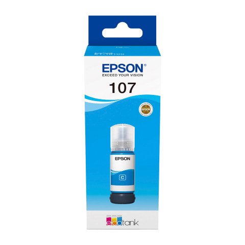 Epson 107 original botella de tinta Ecotank cian