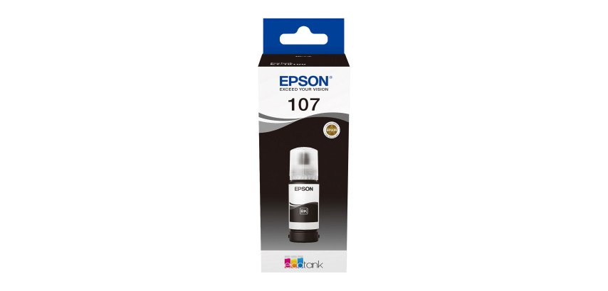 EPSON Bidon d'encre N°107 Noir pour imprimante à réservoir d'encre