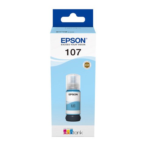 Epson 107 original botella de tinta Ecotank cian claro