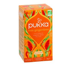 Infusion three ginger Organic Pukka - Box of 20 sachets