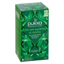 Groene thee Supreme en Matcha Bio Pukka - doos van 20 zakjes