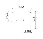 Bureau compact retour à droite, plateau blanc L 160 x P 140 cm, piétement métal - Practica