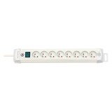 BRENNENSTUHL Multiprise Premium Plus 8 prises avec interrupteur 3 m blanche