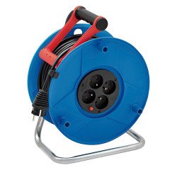 Enrrollacables Carrete eléctrico 4 tomas BRENNENSTUHL 25 m