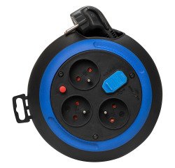 BRENNENSTUHL Mini electric cable reel 4 outlets 3m