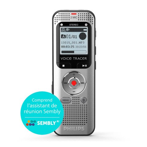 Dictáfono Grabadora de audio PHILIPS VoiceTracer DVT2015