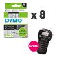 Dymo Offerta 8 nastri D1 12mm nero su bianco + 1 Etichettatrice Label Manager 160 compresa nel prezzo