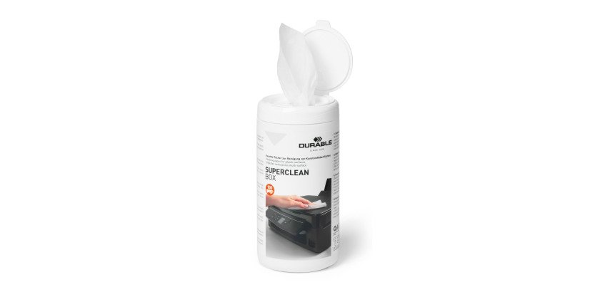 Salviettine detergenti per superfici in plastica SUPERCLEAN BOX 100 - Durable