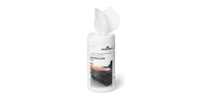 Salviettine detergenti per superfici in plastica SUPERCLEAN BOX 100 - Durable