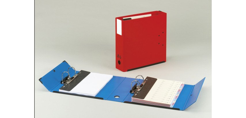 Classeur à levier cartonné double mécanisme Arianex A4 maxi - Dos 9 cm couleur