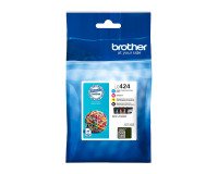 Brother LC424 Pack 4 cartuchos originales (negro + 3 colores)