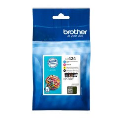 Brother LC424 Pack 4 cartuchos originales (negro + 3 colores)