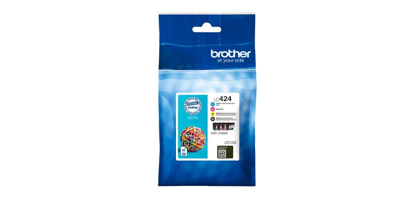 Brother LC424 - Pack de 4 cartouches noir cyan magenta Jaune pour imprimante jet d'encre