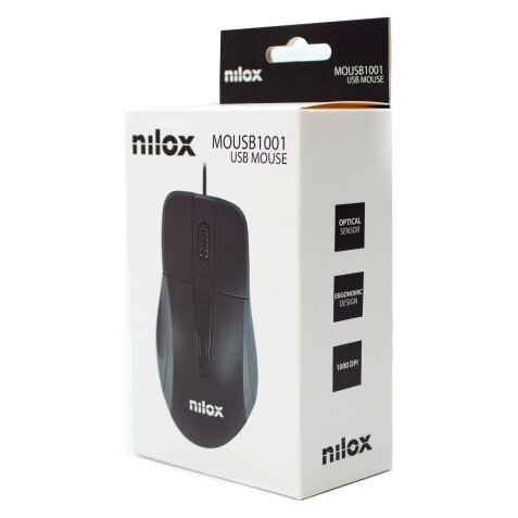 Mouse Wireless 1600DPI BLACK - Nilox