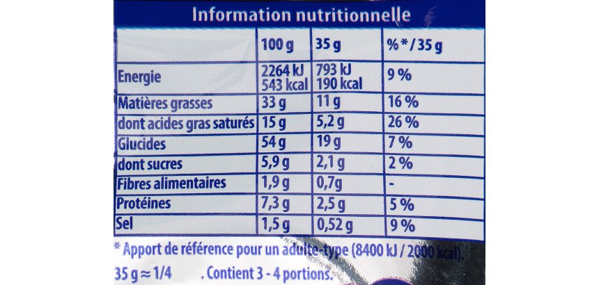 Croustilles goût emmental Belin - Sachet de 138 g