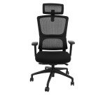 Sedia direzionale Groove in colore nero con supporto lombare universale