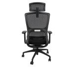 Sedia direzionale Groove in colore nero con supporto lombare universale