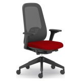 Sedia direzionale ergonomica Joga sincro struttura in colore nero