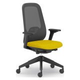 Sedia direzionale ergonomica Joga sincro struttura in colore nero