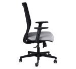 Sedia Model One con schienale in rete nero e seduta colorata