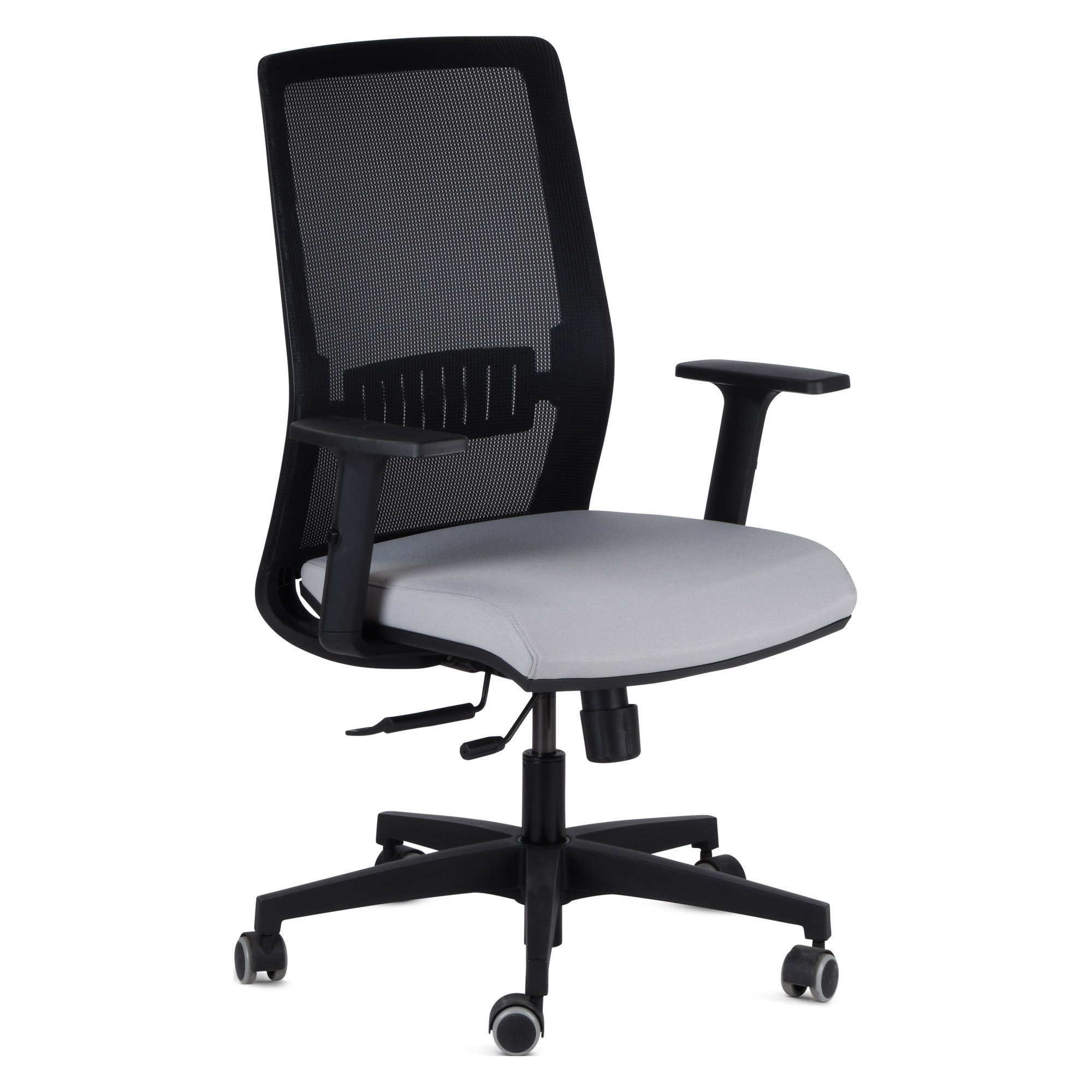 Sedia Model One con schienale in rete nero e seduta colorata