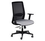Sedia Model One con schienale in rete nero e seduta colorata