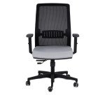 Sedia Model One con schienale in rete nero e seduta colorata