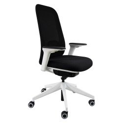 Sedia direzionale ergonomica Joga sincro struttura in colore bianco