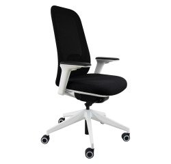 Sedia direzionale ergonomica Joga sincro struttura in colore bianco