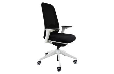 Sedia direzionale ergonomica Joga sincro struttura in colore bianco