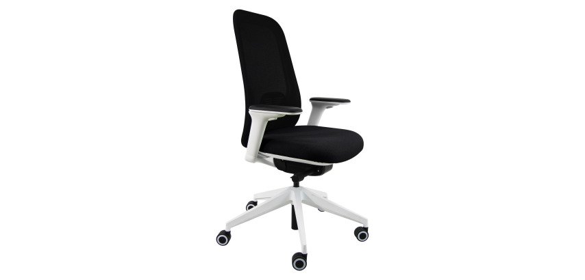Sedia direzionale ergonomica Joga sincro struttura in colore bianco