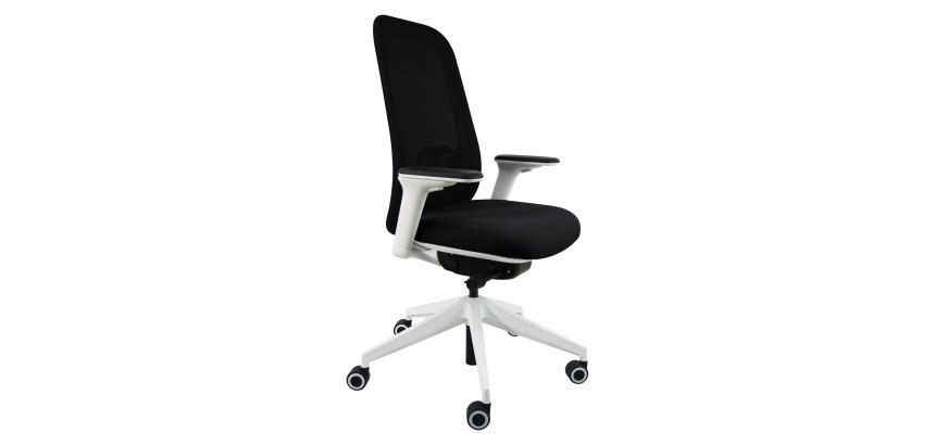 Sedia direzionale ergonomica Joga sincro struttura in colore bianco