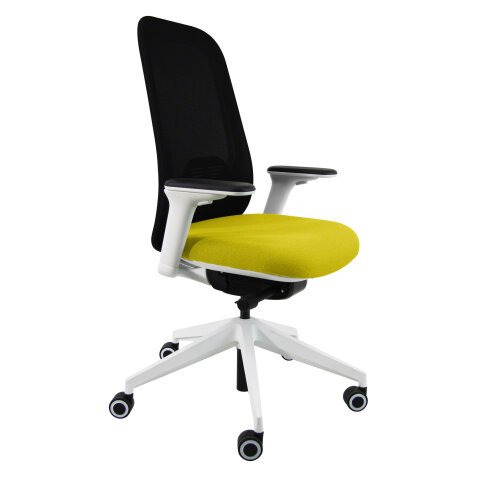 Sedia direzionale ergonomica Joga sincro struttura in colore bianco