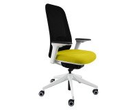 Sedia direzionale ergonomica Joga sincro struttura in colore bianco
