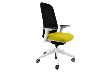 Sedia direzionale ergonomica Joga sincro struttura in colore bianco