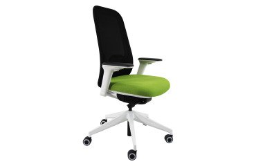 Sedia direzionale ergonomica Joga sincro struttura in colore bianco
