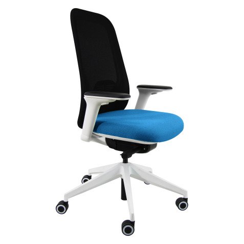 Sedia direzionale ergonomica Joga sincro struttura in colore bianco