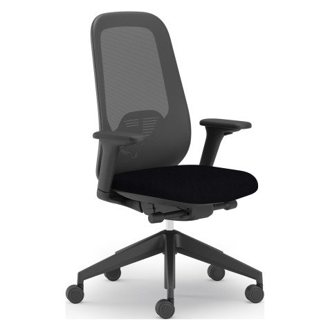 Sedia direzionale ergonomica Joga sincro struttura in colore nero