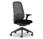 Sedia direzionale ergonomica Joga sincro struttura in colore nero