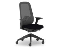 Sedia direzionale ergonomica Joga sincro struttura in colore nero