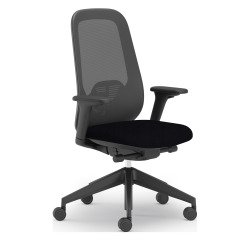 Sedia direzionale ergonomica Joga sincro struttura in colore nero