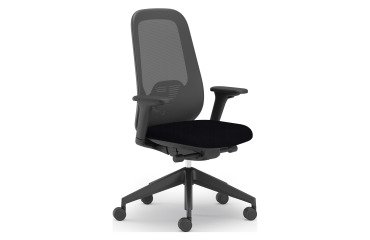 Sedia direzionale ergonomica Joga sincro struttura in colore nero
