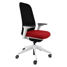 Sedia direzionale ergonomica Joga sincro struttura in colore bianco