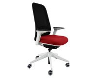 Sedia direzionale ergonomica Joga sincro struttura in colore bianco