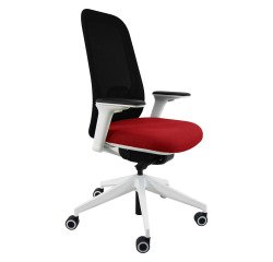 Sedia direzionale ergonomica Joga sincro struttura in colore bianco